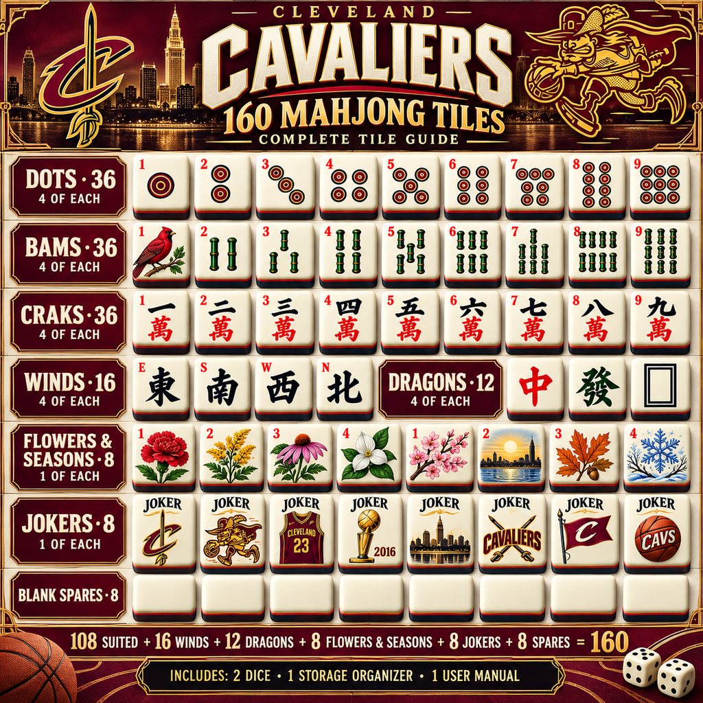 Premium CVLR Mahjong Tiles Set PVNA