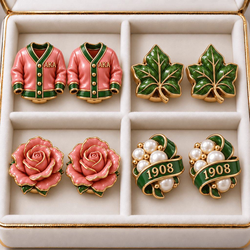 AKA Sculpted Button Jewelry Set NTKO