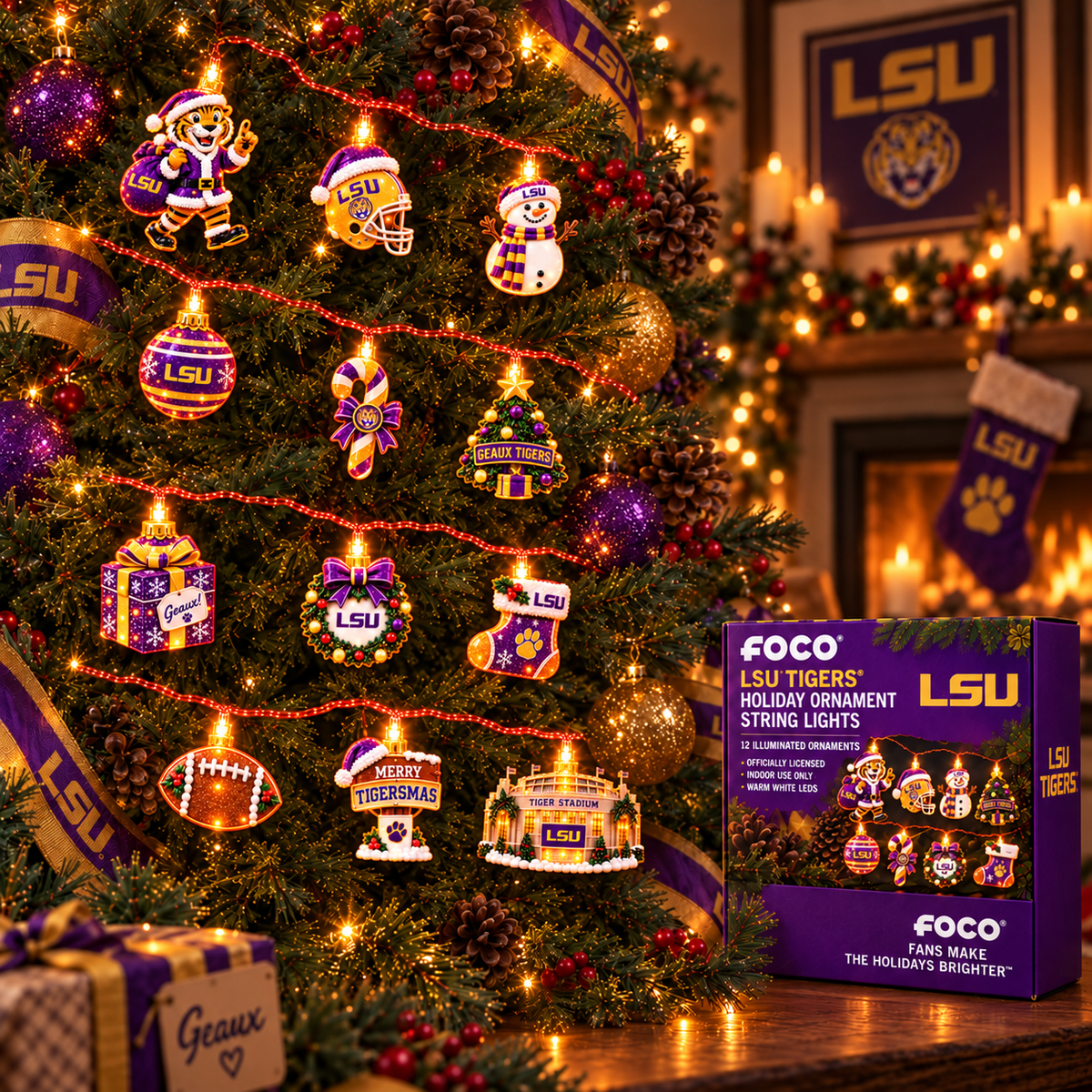 LSU Premium decorative Christmas LED string lights BMD
